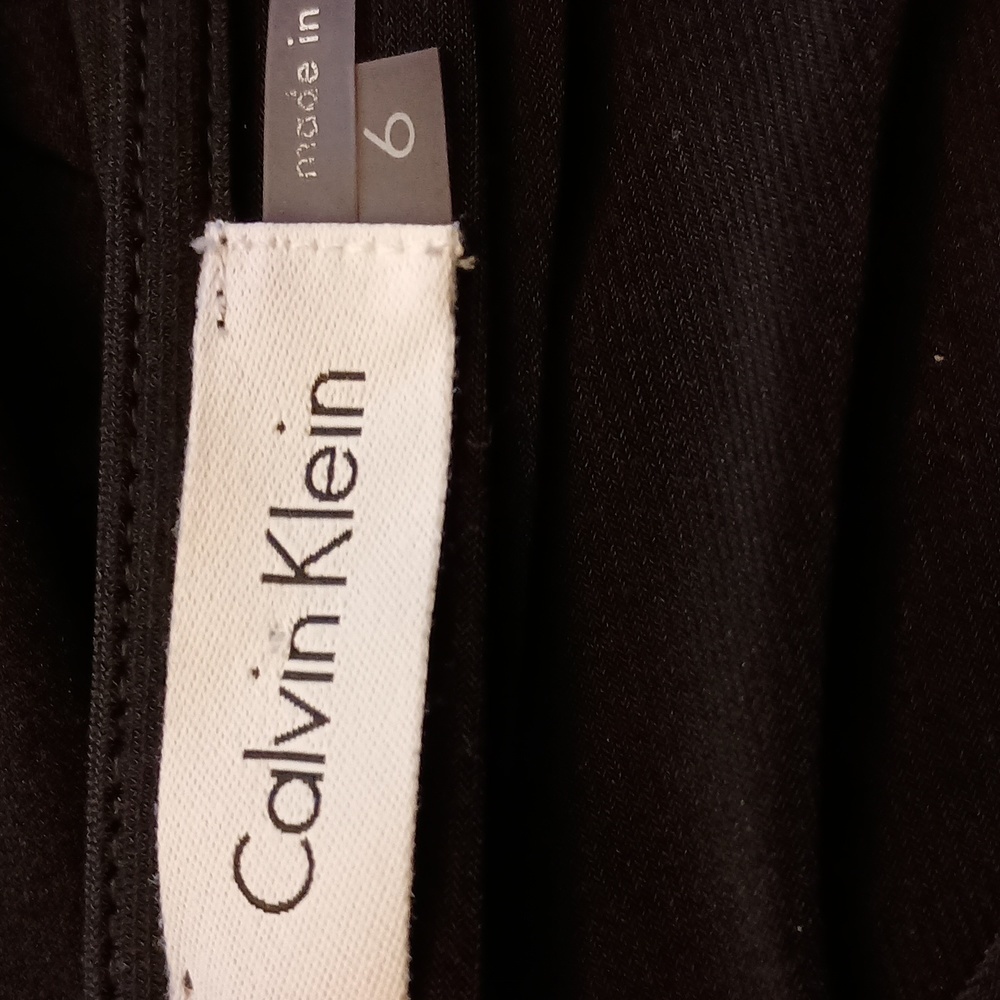 Calvin Klein Long sleeved Black Dress Size 6 - Picture 4 of 4